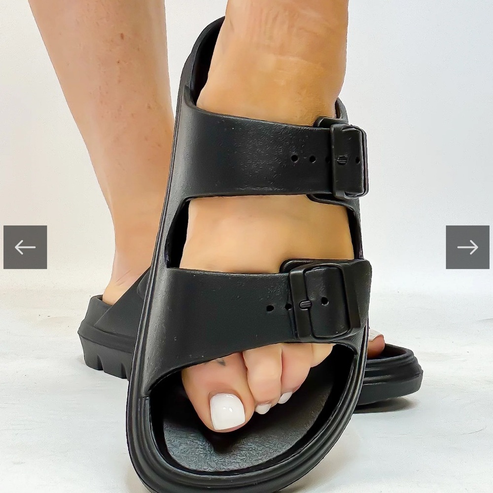 Corkys Cabana Black Slip on Sandals